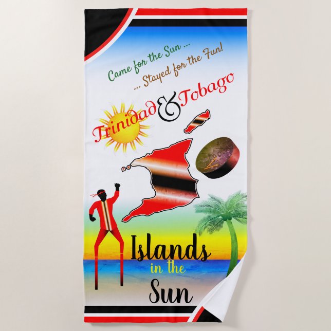 Toalla De Playa Trinidad y Tobago - Las islas al sol (Anverso)