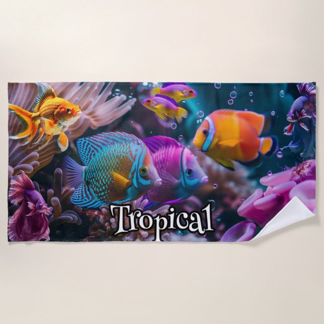 Toalla De Playa Tropic Biodiversity (Anverso)