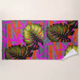 Toalla De Playa Tropical Color Storm Abstract Island Energy