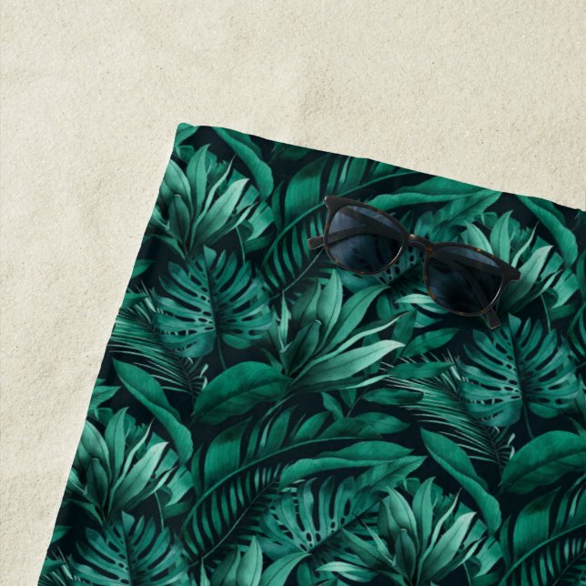 Toalla De Playa Tropical Leaves (In situ)