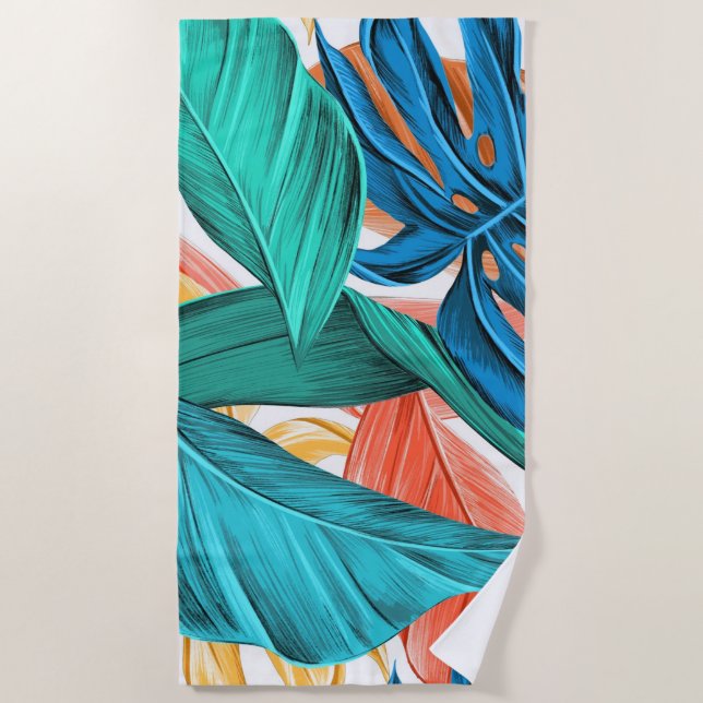 Toalla De Playa Tropical Leaves Beach Towel (Anverso)