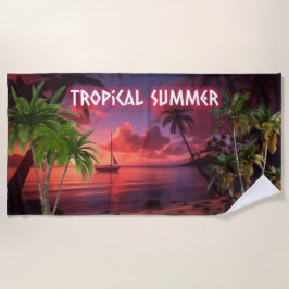 Toalla De Playa Tropical Summer Vacation Season