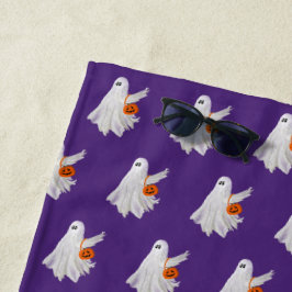 Toalla De Playa Truco O Tratamiento Del Fantasma Con Cubo De Vela 