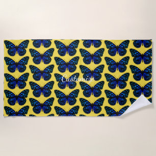 Toalla De Playa Trueno de mariposa azul
