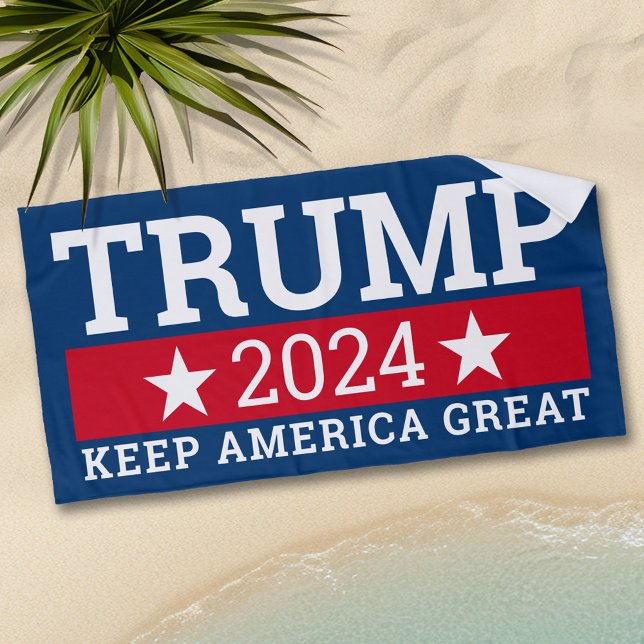 Toalla De Playa Trump 2024 Mantener a Estados Unidos grande - mari (Trump Beach Towel)