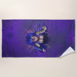 Toalla De Playa TSDS: Arte de portada del libro Queen Irana Delphi