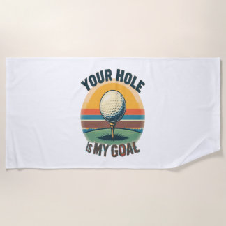 Toalla De Playa Tu Agujero Es Mi Golf Golfing Golf