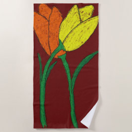 Toalla De Playa Tulipanos