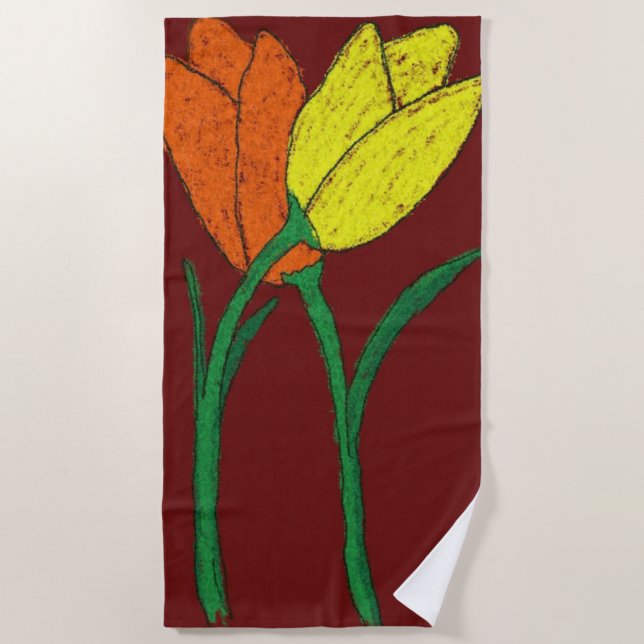 Toalla De Playa Tulipanos (Anverso)