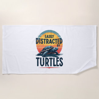 Toalla De Playa Turtle Easily Distracted By Turtles Sea Vintage Ki