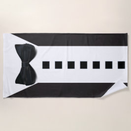 Toalla De Playa Tuxedo gracioso 🎩 Elegancia Minimalista dulce
