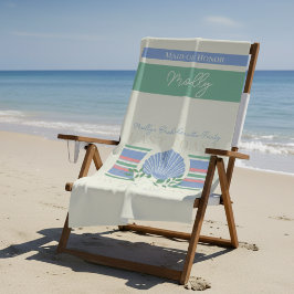 Toalla De Playa Última tostada en la costa - Bachelorette Náutica