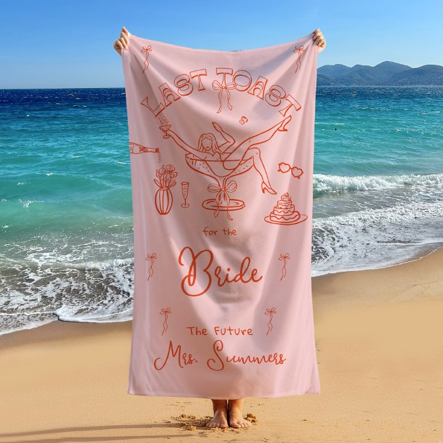 Toalla De Playa Última Tostada En La Costa Nombre Personalizado De (Subido por el creador)