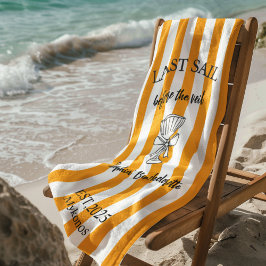 Toalla De Playa Última Vela Antes del Velo | Náutico Amarillo Cítr