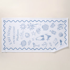 Toalla De Playa Último brindis caprichoso en la costa azul