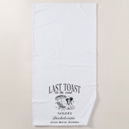 Toalla De Playa Último brindis en la fiesta de soltera en la costa