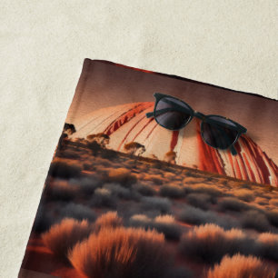 Toalla De Playa Uluru "Ayers Rock" Australia Petróleo pintura,