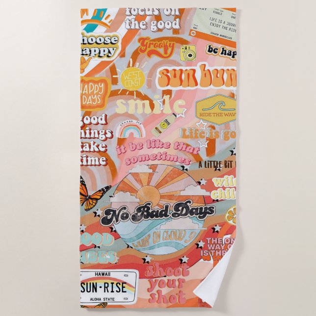 Toalla De Playa Un poco de felicidad (Anverso)