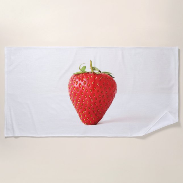Toalla De Playa Una fresa roja btcnm (Anverso)