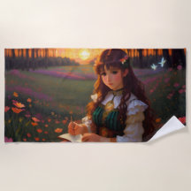 Una mujer con un estilo de anime triste al sol en 