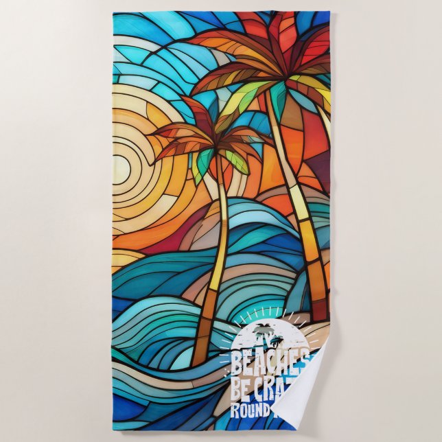 Toalla De Playa Una playa de comillas simples (Anverso)