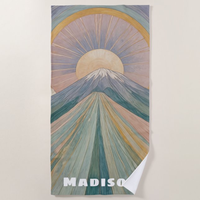 Toalla De Playa Una serenata volcánica personalizada (Anverso)