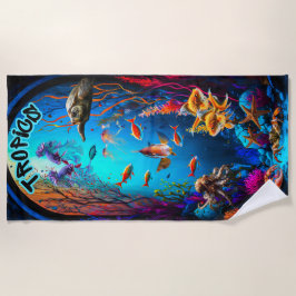 Toalla De Playa Under The Sea Tropic Fish