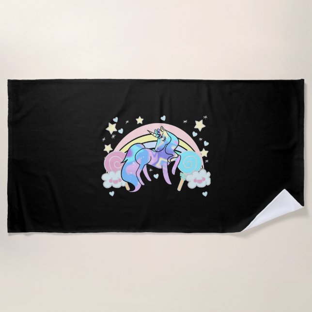 Toalla De Playa Unicorn LOVE                          (Anverso)