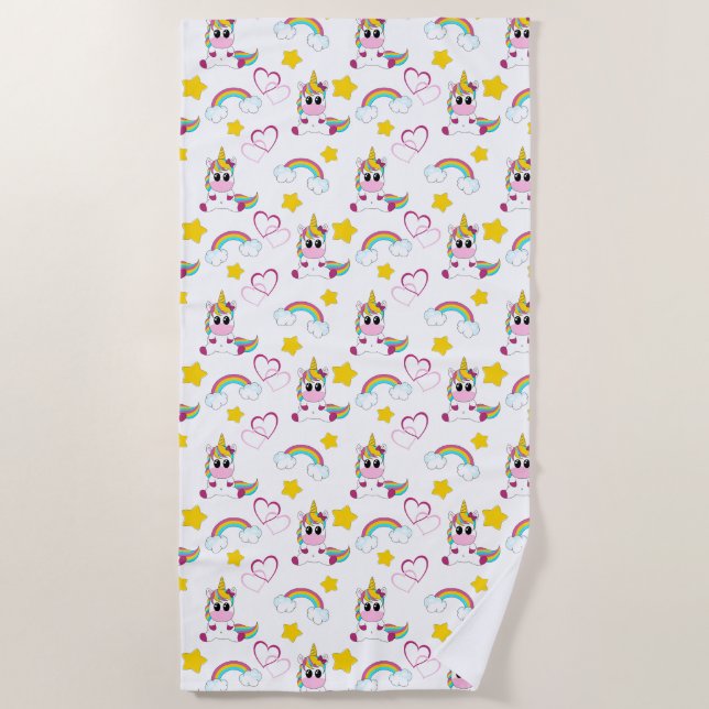 Toalla De Playa Unicorn pattern (Anverso)