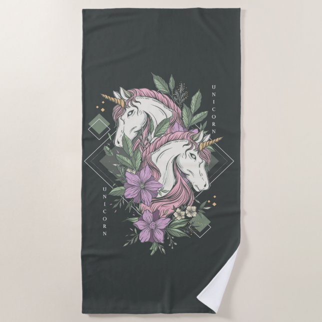 Toalla De Playa Unicornio (Anverso)