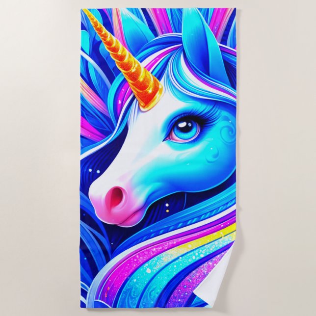 Toalla De Playa Unicornio (Anverso)