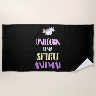 Toalla De Playa Unicornio es mi animal espiritual