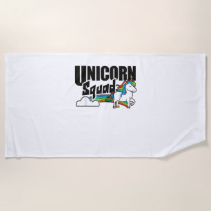 Toalla De Playa Unicornio escuadrón arcoíris engorda graciosa cami