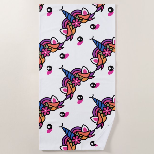 Toalla De Playa Unicornio mágico (Anverso)
