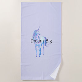 Toalla De Playa Unicornio mágico con efecto ombre púrpura