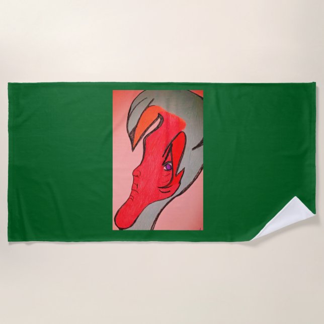 Toalla De Playa Unique Original Character Art  (Anverso)