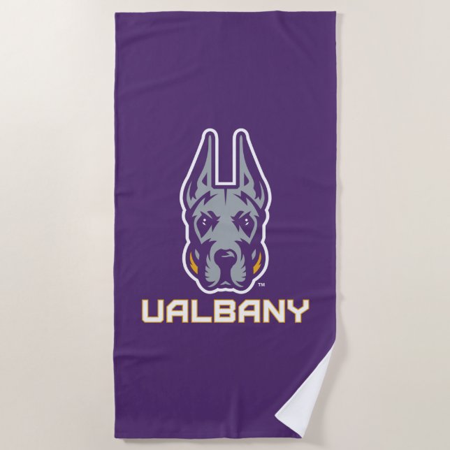 Toalla De Playa Universidad de Albany Great Danes (Anverso)