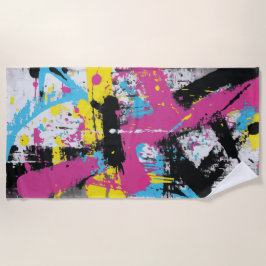 Toalla De Playa Urban Color Splash Abstract Street Art