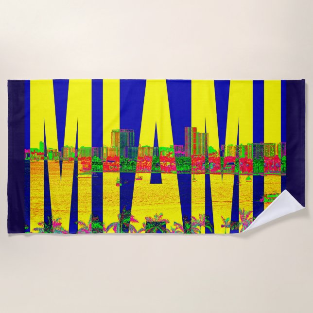 Toalla De Playa usa miami (Anverso)
