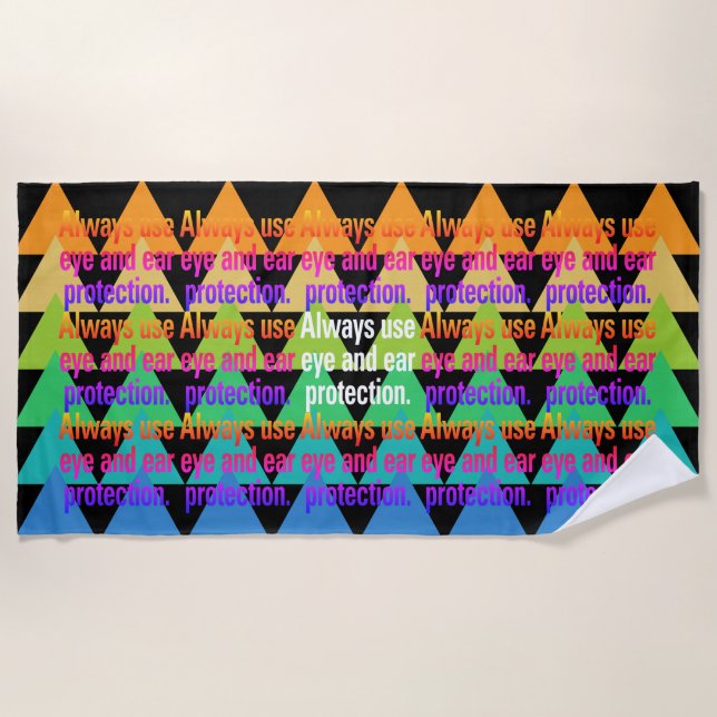 Toalla De Playa Usar siempre la mezcla de arcoiris del espectro oc (Anverso)