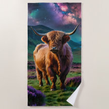 Vaca Highland Bajo Las Estrellas