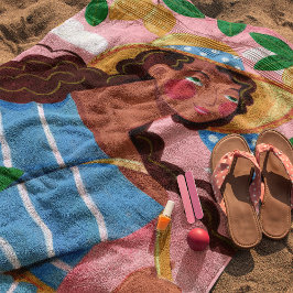 Toalla De Playa Vacaciones en la playa de verano para mujeres ital