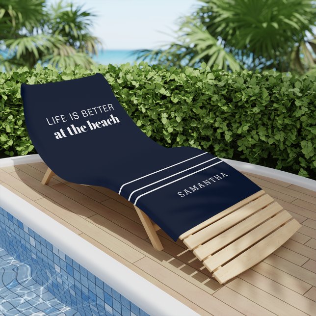Toalla De Playa Vacaciones Familiares Personalizadas en Navy son M (Subido por el creador)