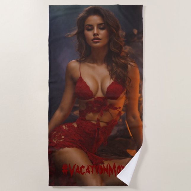 Toalla De Playa #VacationMode Beach Towel (Anverso)