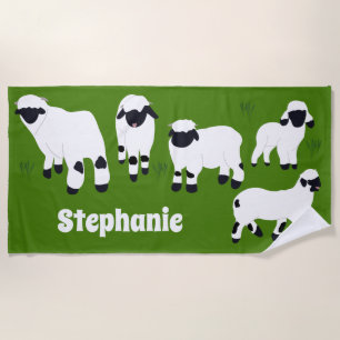 Toalla De Playa Valais Blacknose Granjeros Personalizados
