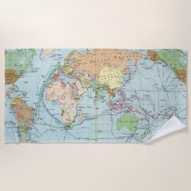 Toalla De Playa Vazhneishie Inostrannye Krugosvetnye Zkspeditsii (Anverso)