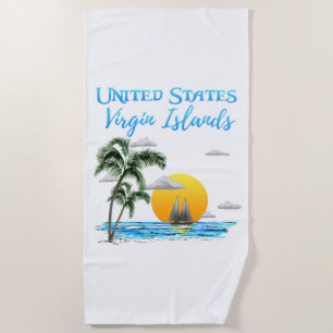 Toalla De Playa Vela Islas Vírgenes de Estados Unidos