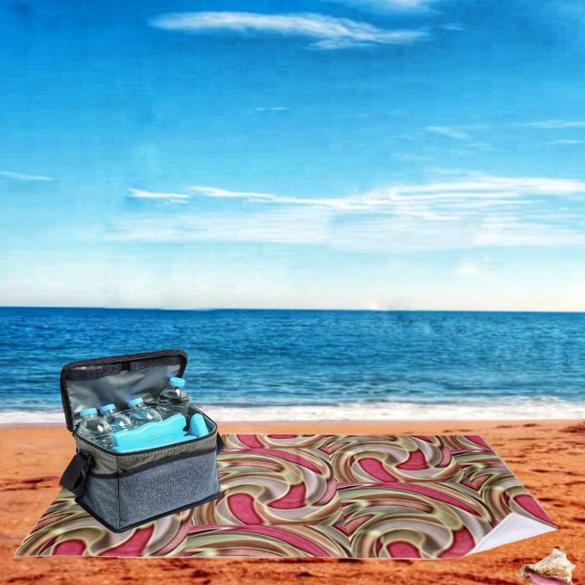 Toalla De Playa Velocidad intensa (Eye-catching swirls, in elaborate patterns, are displayed in this Vivid Velocity Beach Towel design!)