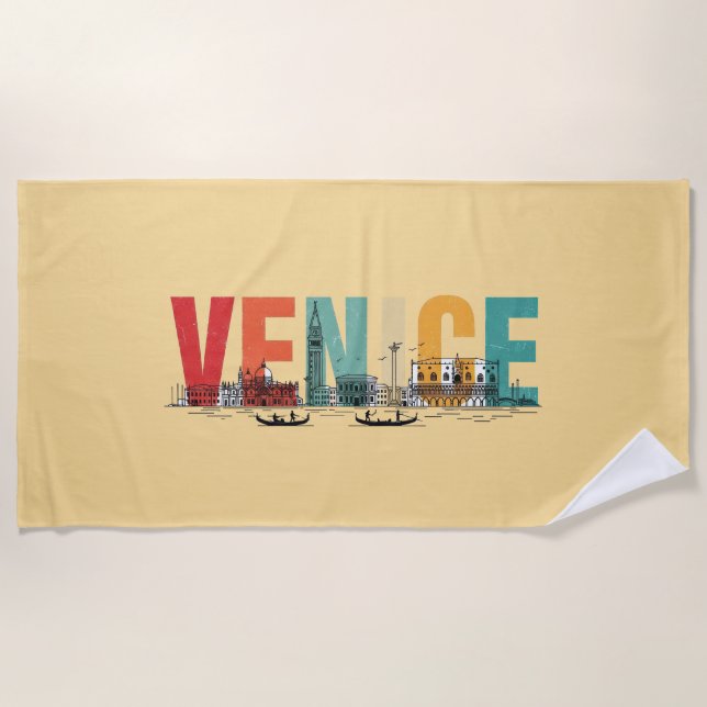 Toalla De Playa Venecia Italia (Anverso)