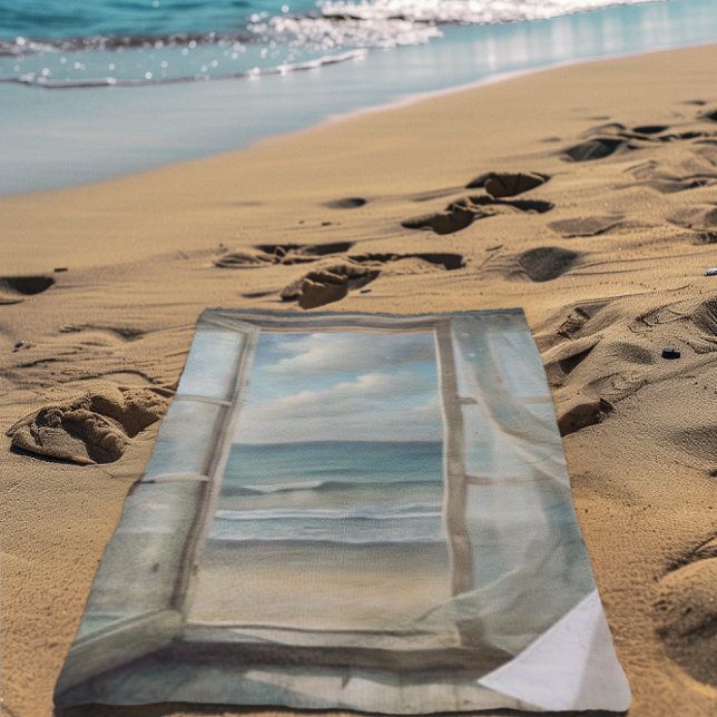 Toalla De Playa Ventana a una acuarela de la brisa oceánica | Cost (Subido por el creador)